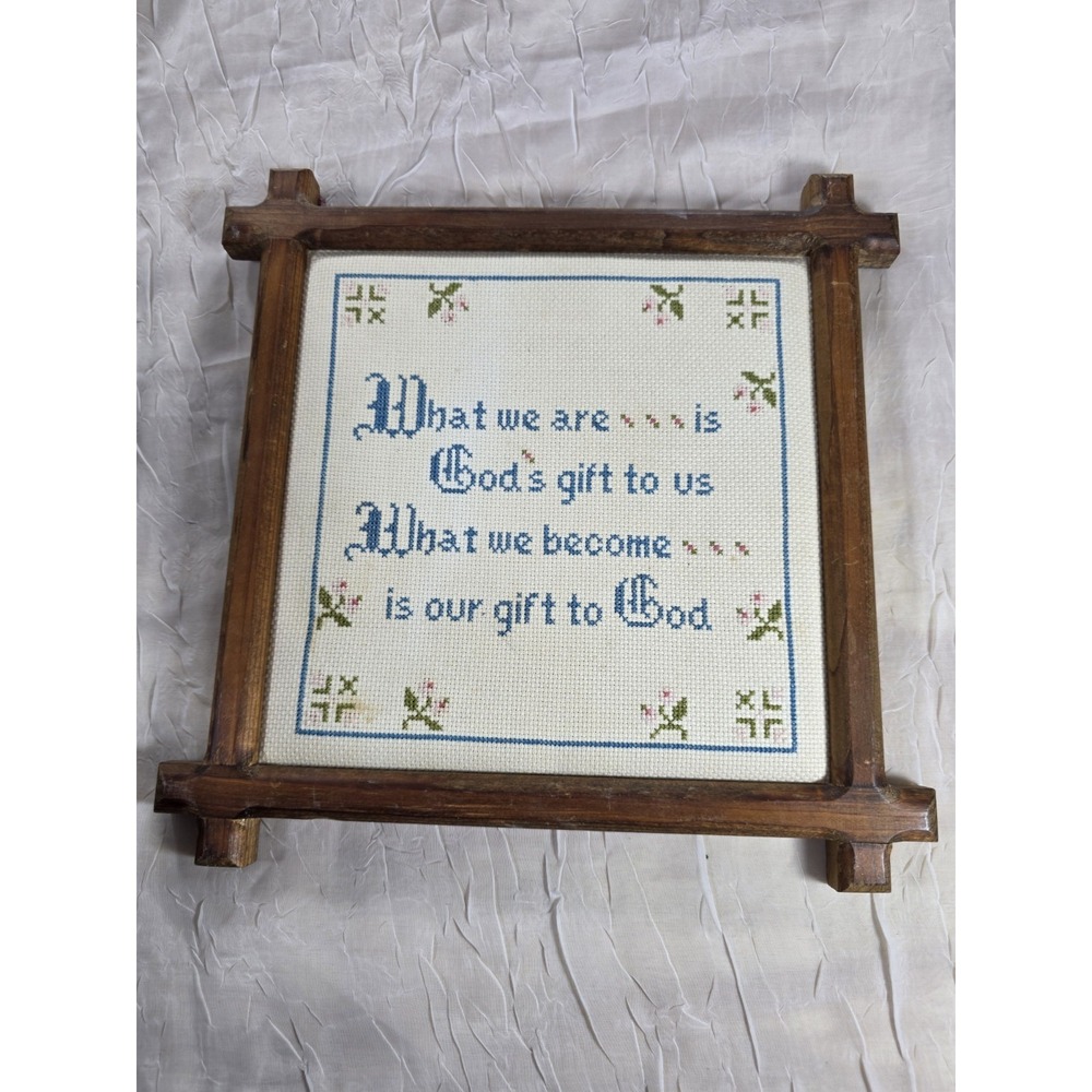 VTG Good Shepherd Counted Cross Stitch Kit God's Gift 9" X 12"